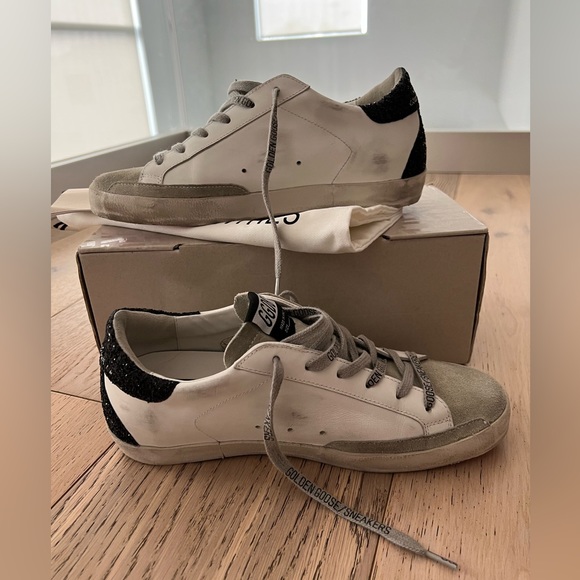 🐍SOLD🐍Golden Goose Snake Superstar with pink soles and printed GG laces 39 9 - Picture 4 of 11